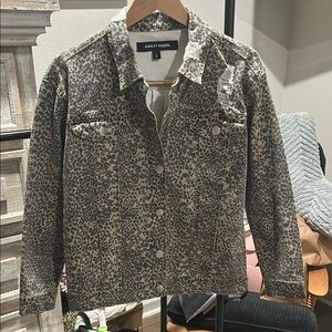 Ashley Mason Animal Print Denim Jacket